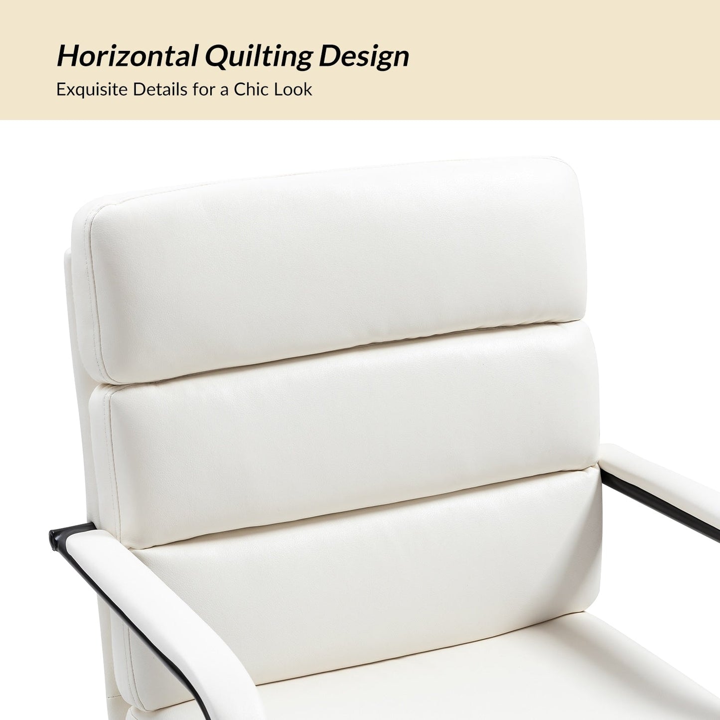 Joseph Modern Task Faux Leather Chair with Tilt Lock and Center Tilt by HULALA HOME