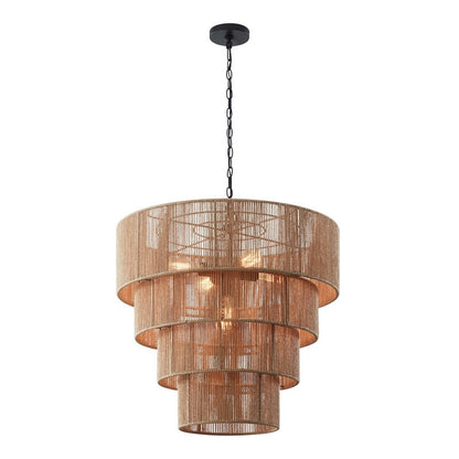 KAWOTI Width 26 5-Light 4-Tiered Bohemian Pendant Light