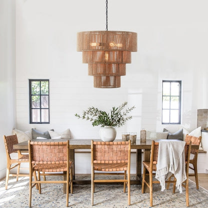 KAWOTI Width 26 5-Light 4-Tiered Bohemian Pendant Light