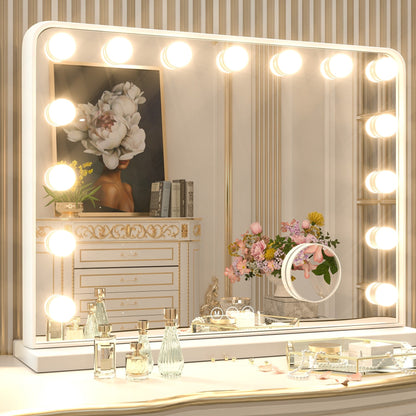 Keonjinn LED Makeup Hollywood Vanity Mirror with 15/18 LED Lights