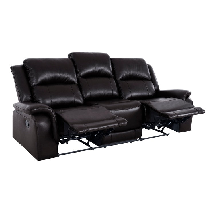 Leather Manual Recliner Sofa Collection for Living Room Leather Reclining Furniture for Home Office Living Room