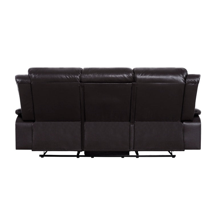 Leather Manual Recliner Sofa Collection for Living Room Leather Reclining Furniture for Home Office Living Room