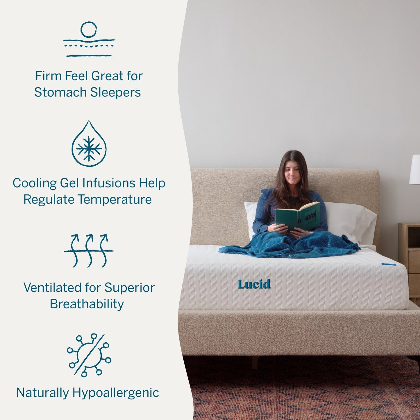 Lucid 10-inch Luxury Gel Memory Foam Mattress