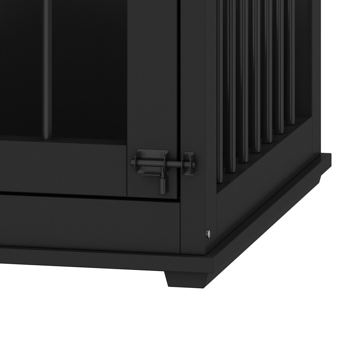 Large Corner Dog Crate Furniture for 2 Dogs, L Shape Dog Crate Cage - 58.7X41.1