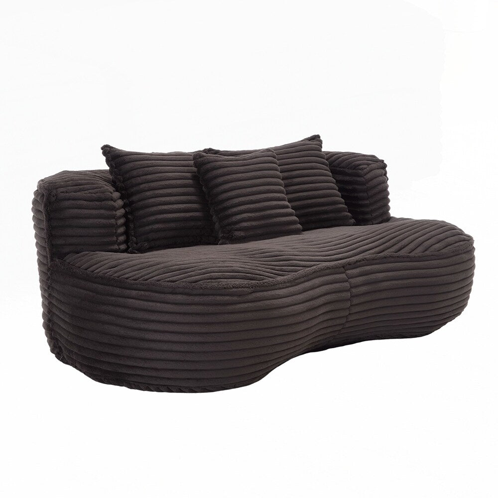 Lazy Sofa Durable Comfort Lounger High Back Bean Bag Chair Couch for Adults and Kids - 2 Seat