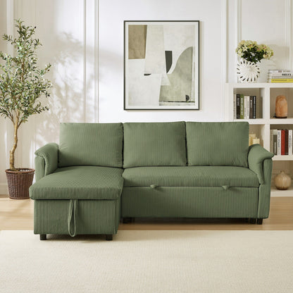 Loveseat Sofa with Chaise Lounge L-Shaped Modular Convertible Sofa with Storage Chaise