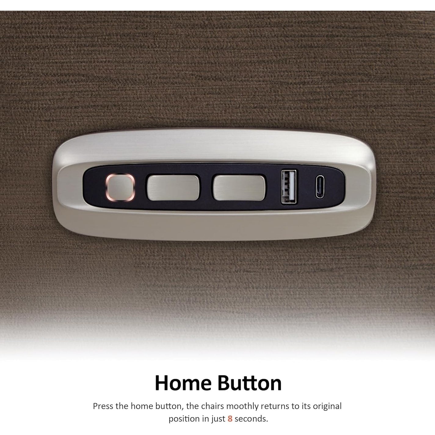 MCombo Zero Wall-Hugger Power Recliner Chair with Adjustable Headrest, Perfect for Small Spaces and RV, Fabric ST257