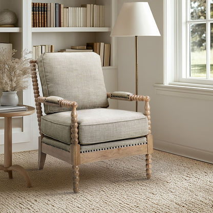 Madison Park Donohue Turned Wood Frame Armchair