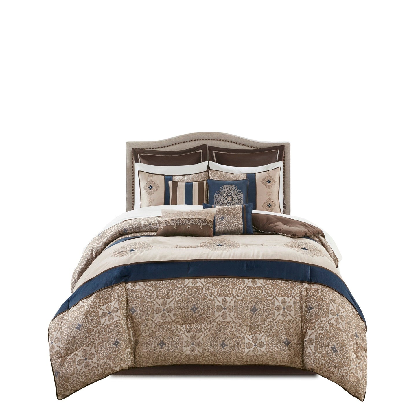 Madison Park Essentials Parker Jacquard Embroidered Pieced 24 Piece Room in a Bag