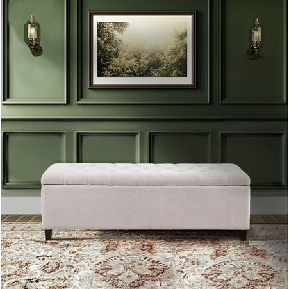 Madison Park Sasha Tufted Top Upholstered Storage Bench