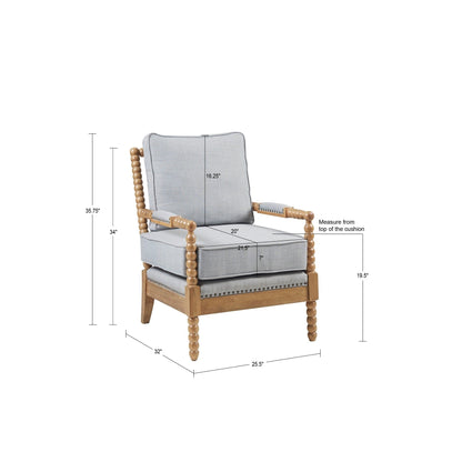 Madison Park Donohue Turned Wood Frame Armchair