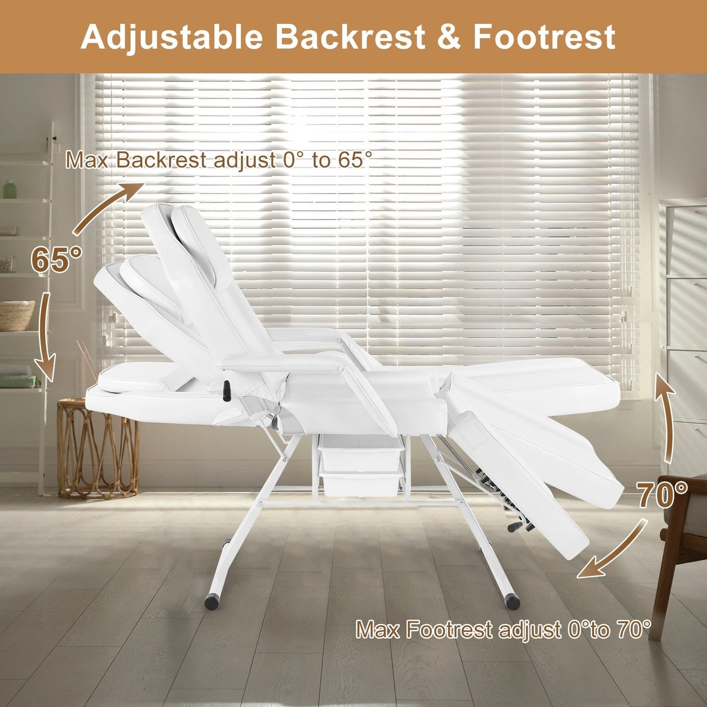 Massage Salon Tattoo Chair Spa Salon Facial Bed Beauty White