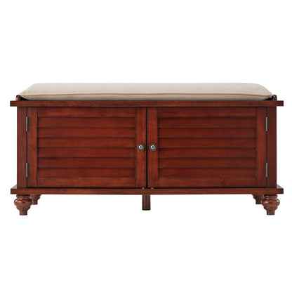 Maybelle Velvet Cushion Shutter Door Storage Bench by iNSPIRE Q Classic