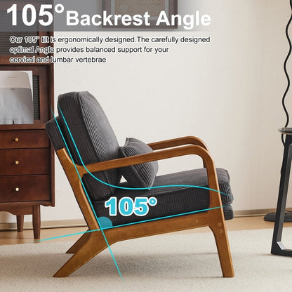 Mid Century Modern Upholstered Accent Chair