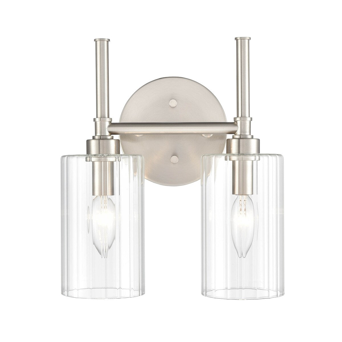 Millennium Lighting Chastine Bathroom Vanity Light Fixture with Clear Beveled Glass Shades