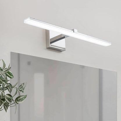 Minimalist Chrome Dimmable LED Linear Vanity Light