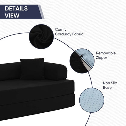 Mixoy Convertible Pull Out Sleeper Sofa Bed with Movable armrest,Folding Mattress Couch,Removable Washable Floor Sofa Bed