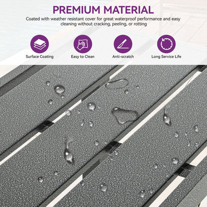 Moasis Patio Metal Counter Table Bar Table with Wheels