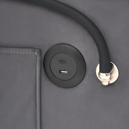 Modern 70.86 3 in 1 Single Convertible Sofa Bed with Adjustable Back and USB Charging Port for Living Room