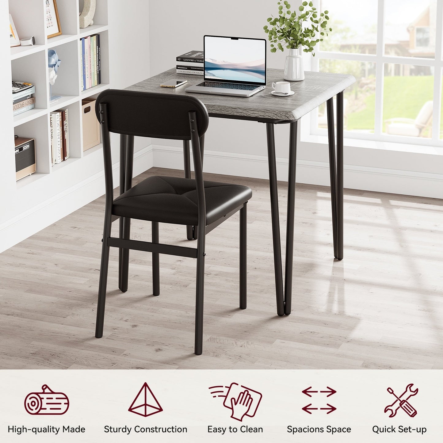 Modern kitchen Dinner Table Set for Dining Room - 3-Piece