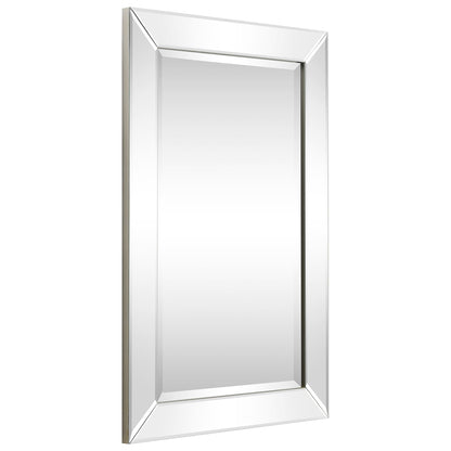 Beveled Rectangular Clear HD Wall Mounted Mirror for Bathroom, Vanity, Bedroom Mirrors, 3 sizes
