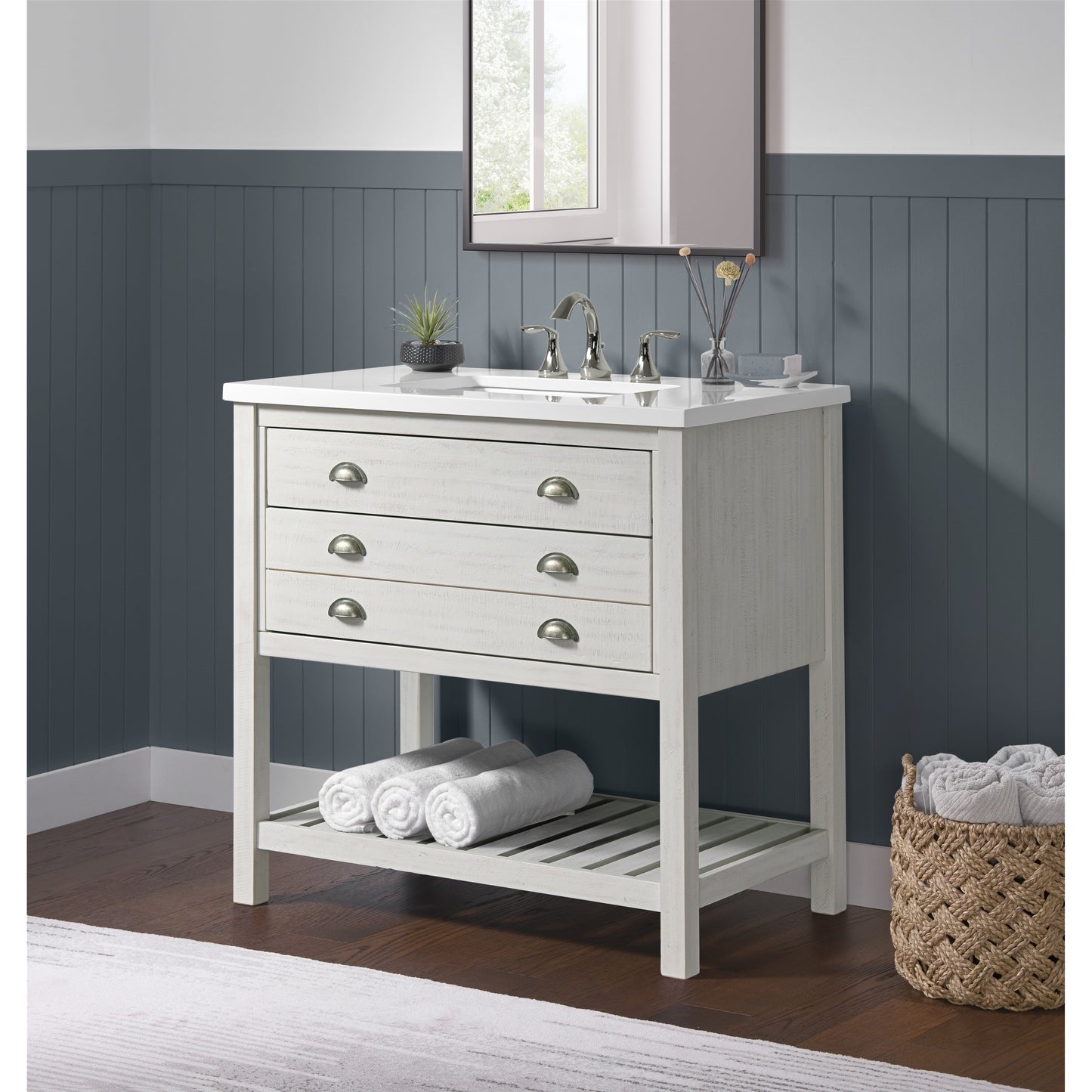 Monterey 37 Farmhouse Single Bathroom Vanity with Top