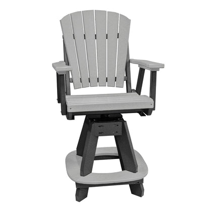 OS Home and Office Five Piece Square Counter Height Dining Set in Light Gray on a Black Base