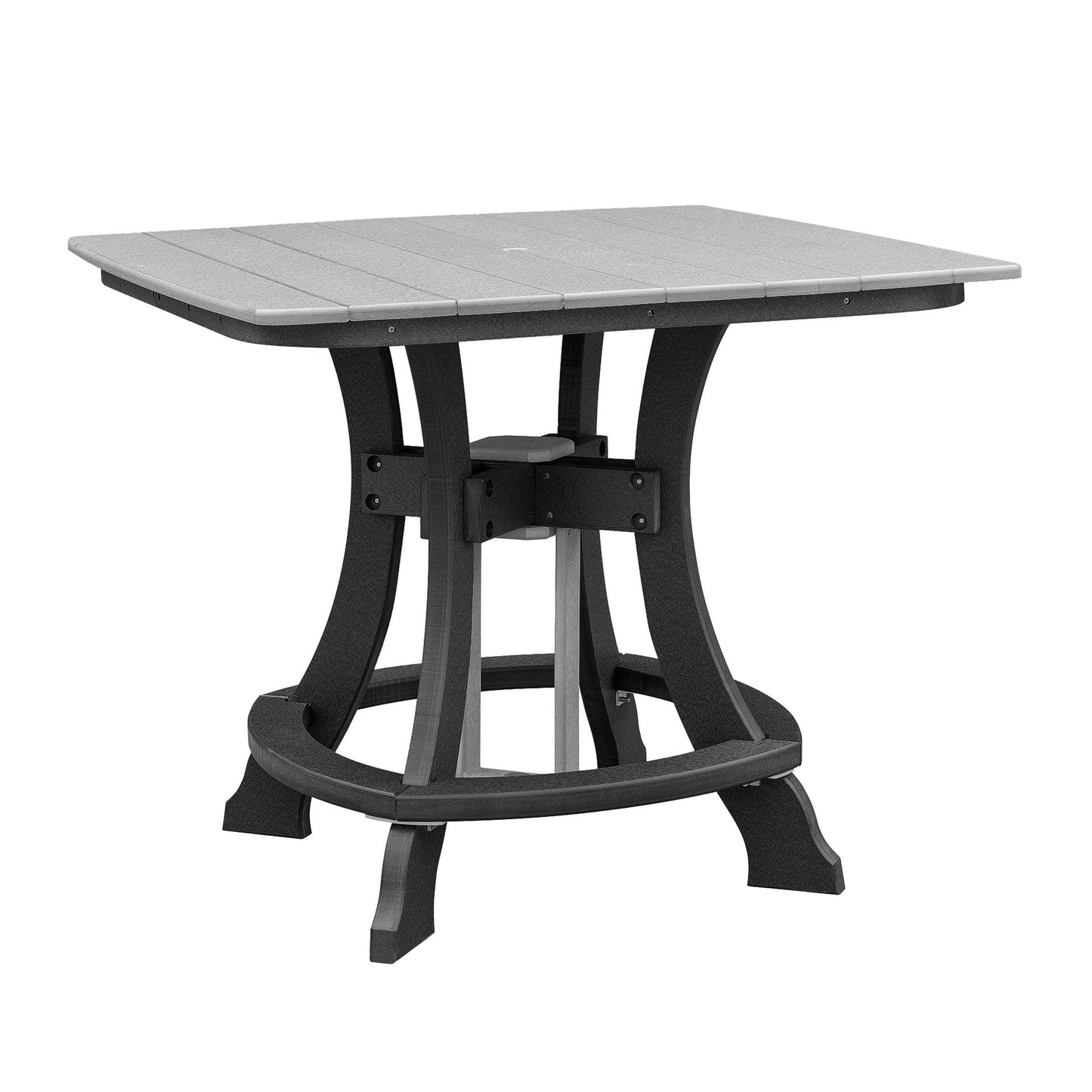 OS Home and Office Five Piece Square Counter Height Dining Set in Light Gray on a Black Base