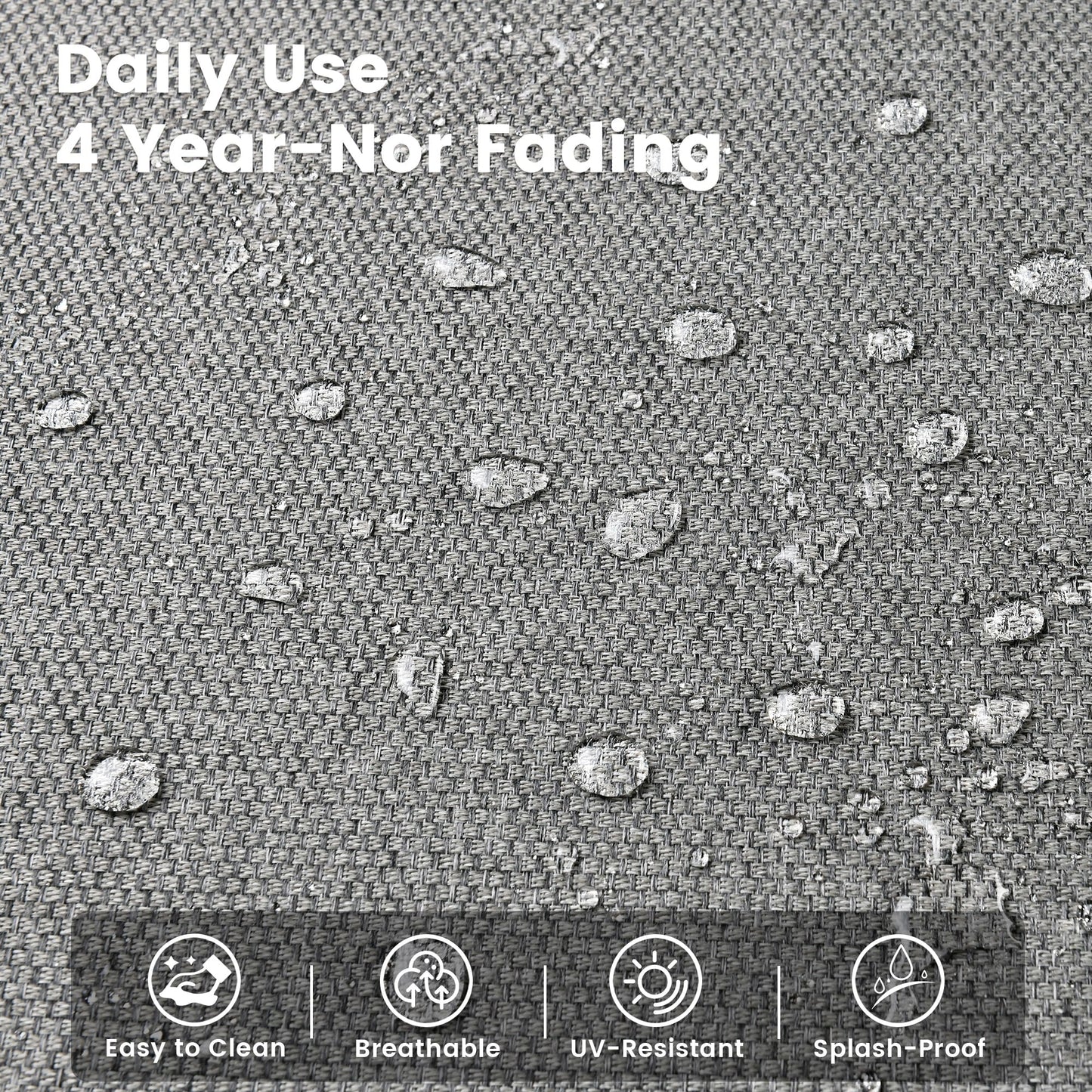 OVIOS 9 Pieces Outdoor Wicker Swivel Chair Set With Fire Table