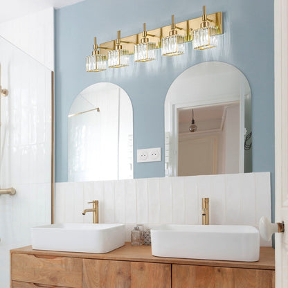 Ora Modern Dimmable Crystal Bathroom Light Fixtures Over Mirror Glam Vanity Lights