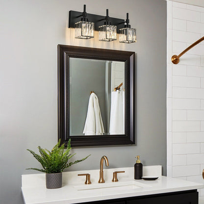 Ora Modern Dimmable Crystal Bathroom Light Fixtures Over Mirror Glam Vanity Lights