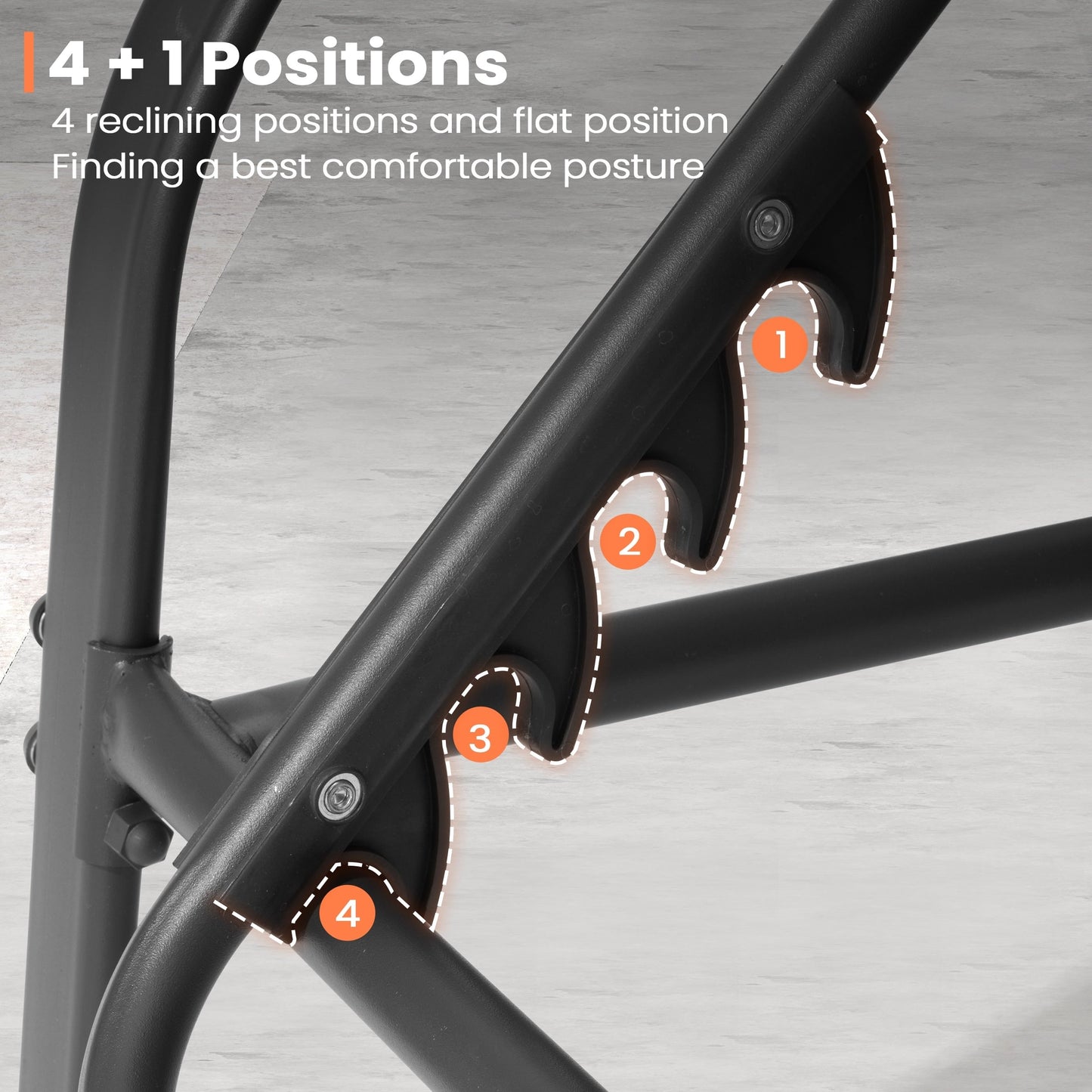 Outdoor Adjustable Patio Chaise Lounge Chair with Cushion Beach Poolside