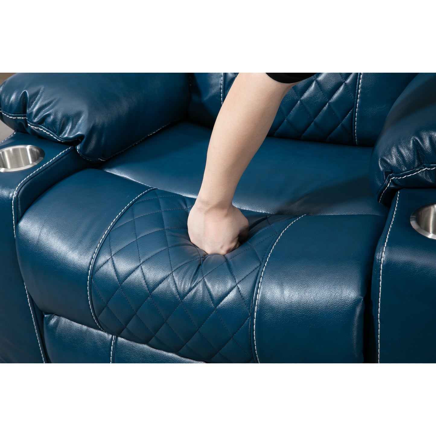 Oversized PU Leather Power Lift Recliner with Massage, Lumbar Heating, Cup Holder, 180¡ã Flat Lay