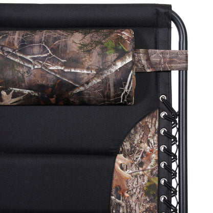 Oversize XL Padded Zero Gravity Lounge Chair Wider Armrest Adjustable Recliner with Cup Holder - N/A