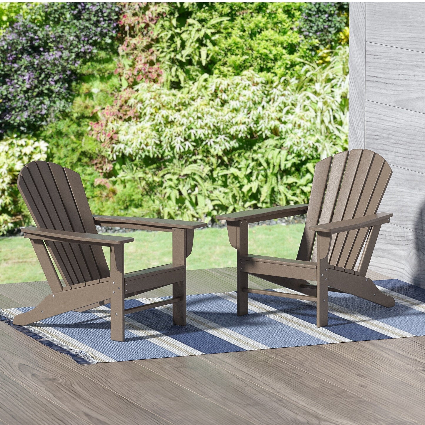 Polytrends Altura Outdoor Eco-Friendly All Weather Poly Patio Adirondack Chair (Set of 2)