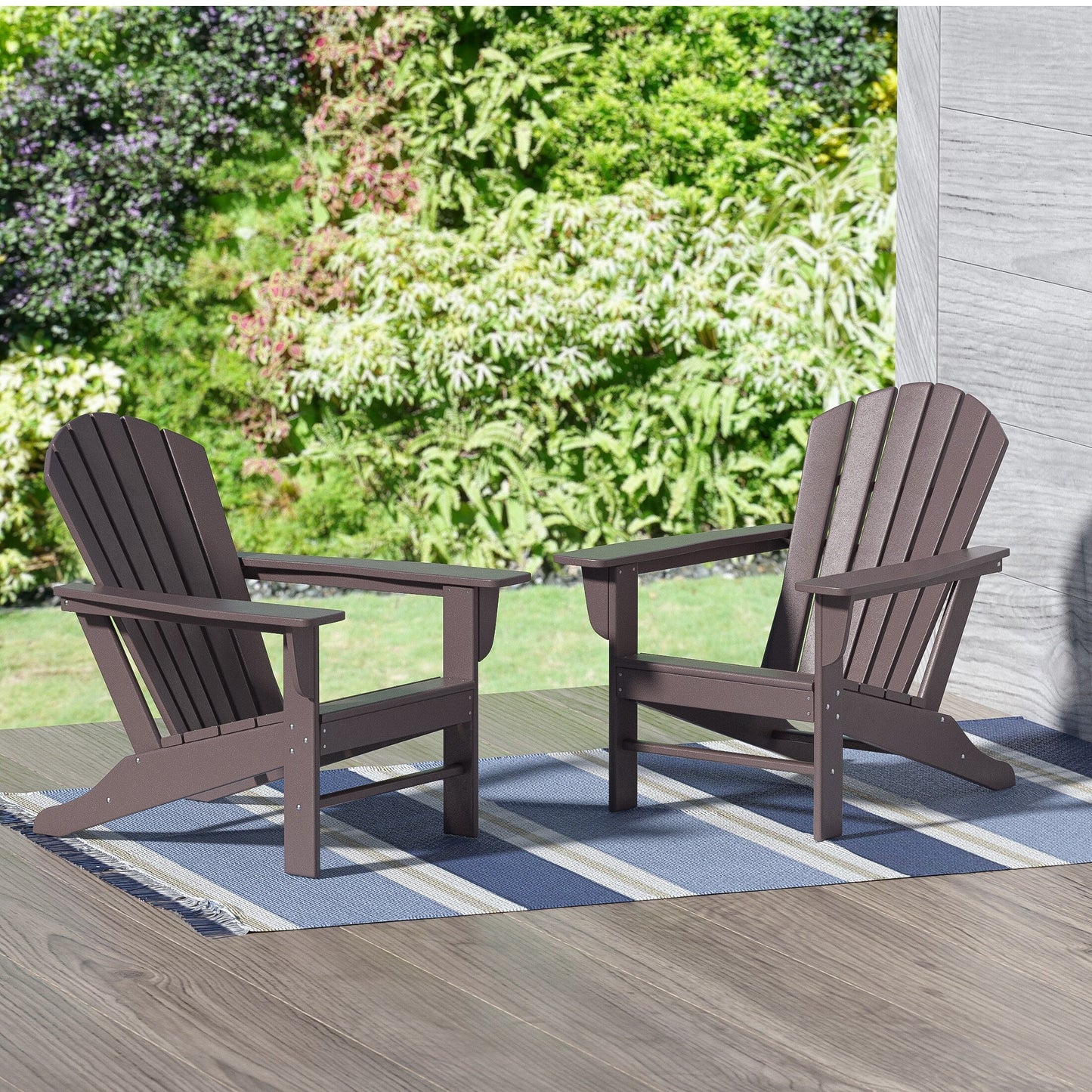 Polytrends Altura Outdoor Eco-Friendly All Weather Poly Patio Adirondack Chair (Set of 2)