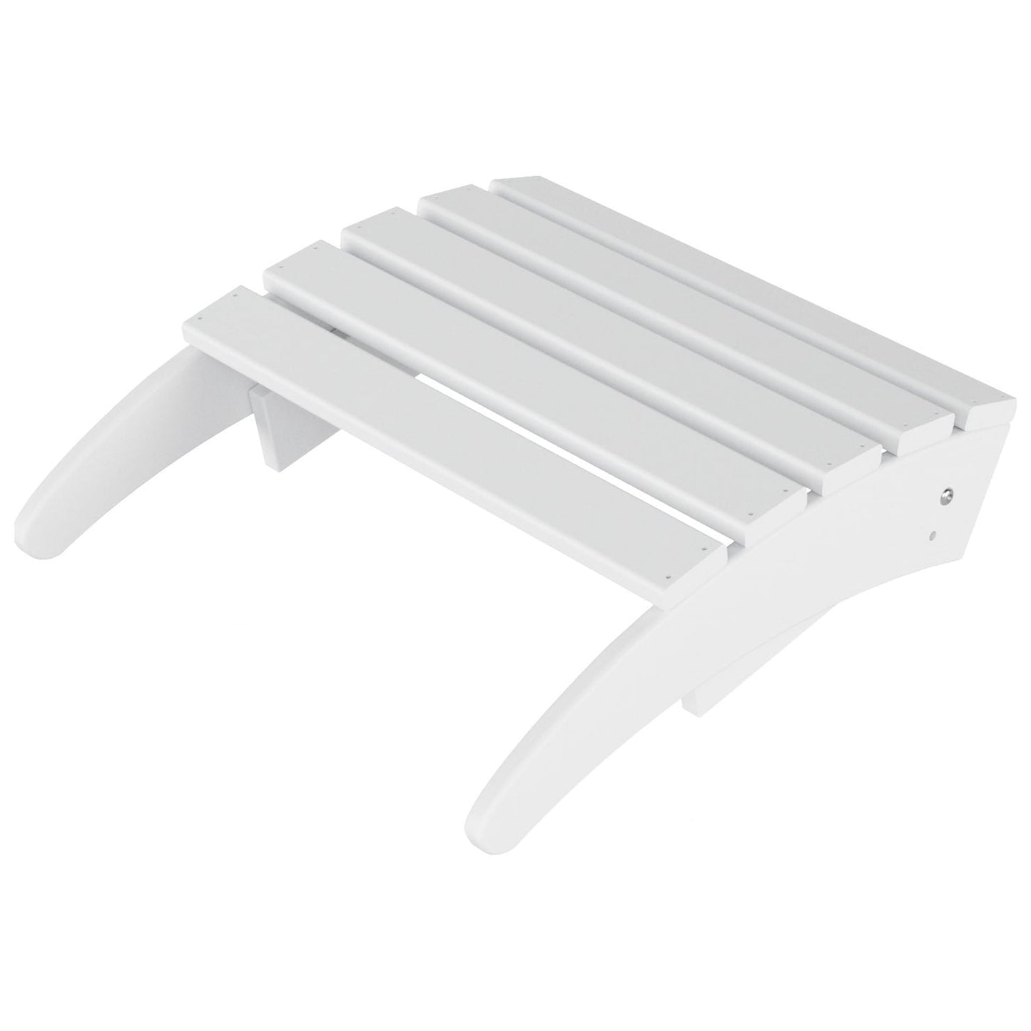 Polytrends Laguna Hdpe All Weather Outdoor Patio Foldable Adirondack Chair With Ottoman (2-Piece Set)