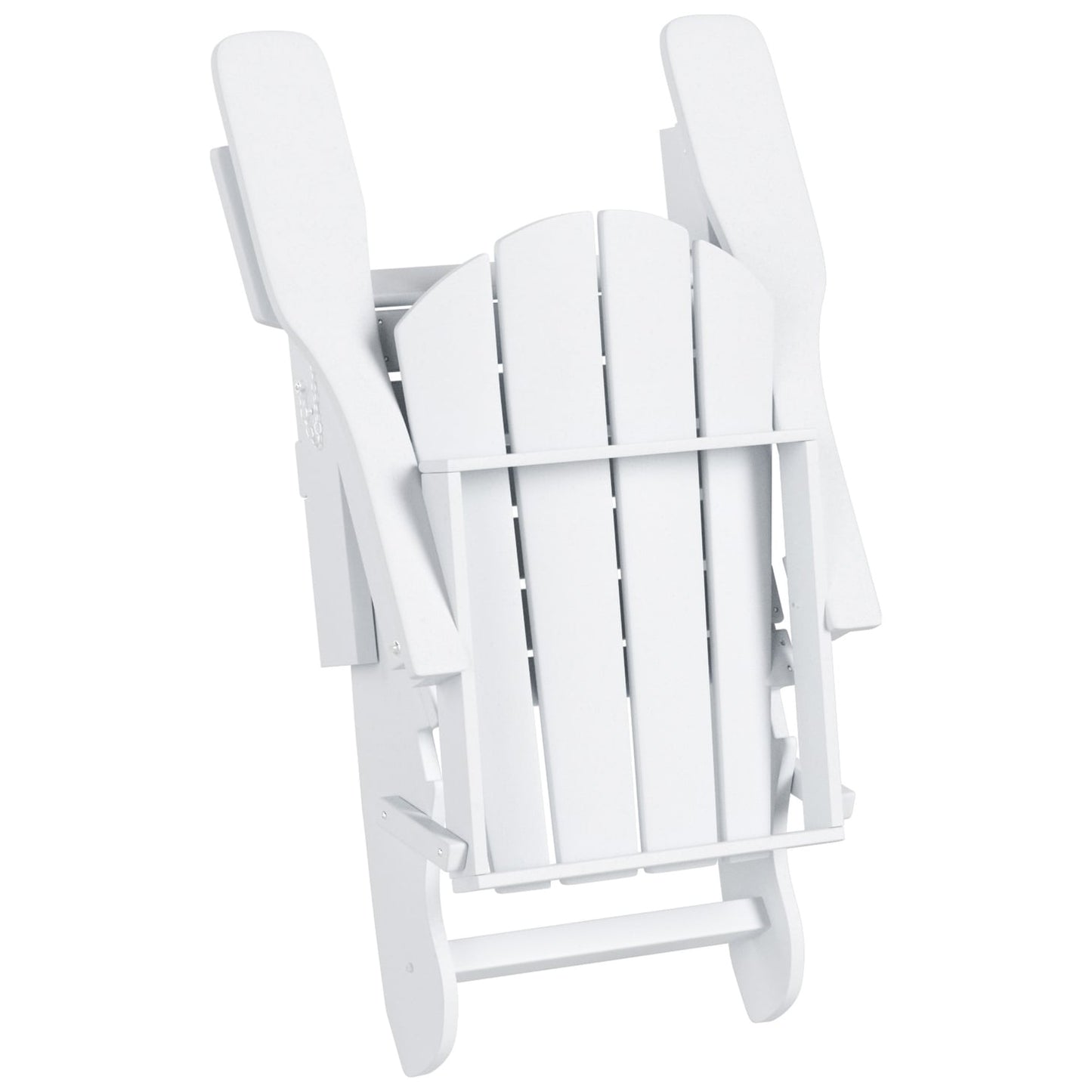 Polytrends Laguna Hdpe All Weather Outdoor Patio Foldable Adirondack Chair With Ottoman (2-Piece Set)