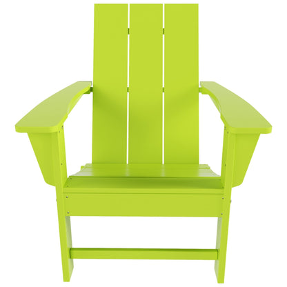 Polytrends Shoreside Modern Eco-Friendly All Weather Commercial-Residential Folding Adirondack Chair