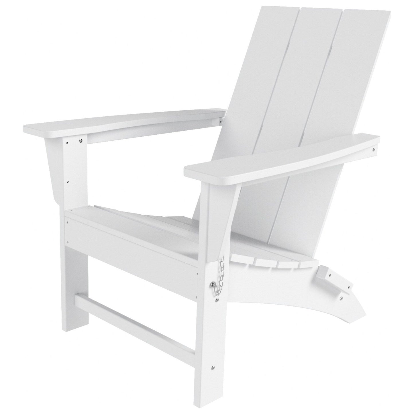 Polytrends Shoreside Modern Eco-Friendly All Weather Commercial-Residential Folding Adirondack Chair