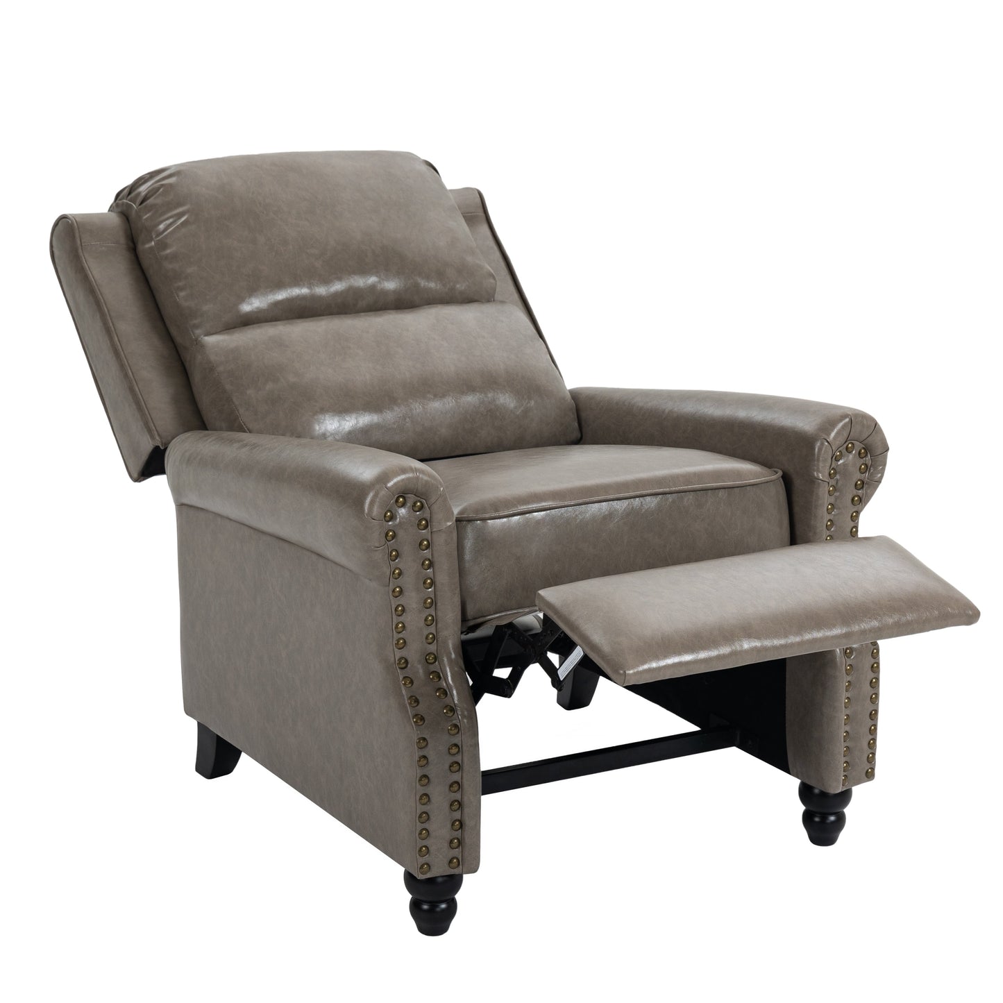 Manual Pushback Recliner Chairs with Nailhead Trim