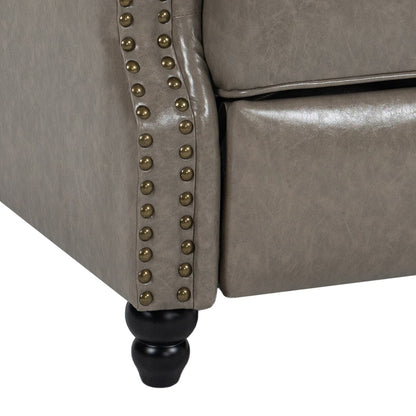Manual Pushback Recliner Chairs with Nailhead Trim