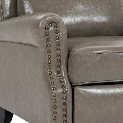 Manual Pushback Recliner Chairs with Nailhead Trim