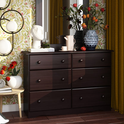 Palace Imports 100% Solid Wood 6-Drawer Dresser
