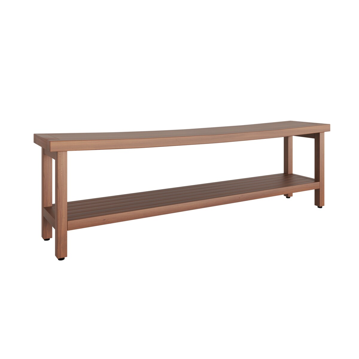 Patented Sumba Teak Shower Bench with Shelf