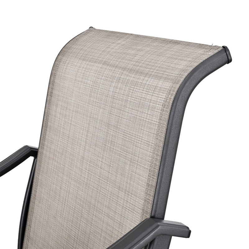 Patio Festival Outdoor Metal High Back Swivel Bar Chair (2-Pack)