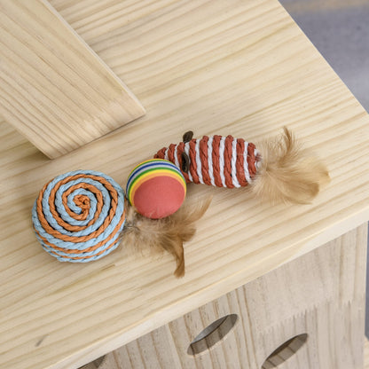 PawHut Multi-Level Cat Tree Condo Tower with Sisal-Covered Scratching Post, Activities for Kittens & Soft Cushion Luxury