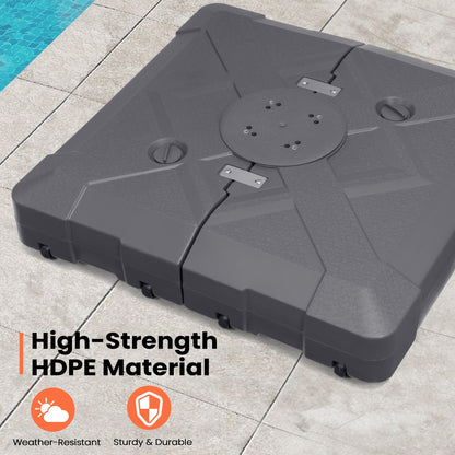 Pellebant 220 lbs Patio Cantilever Umbrella Base with Wheels - N/A