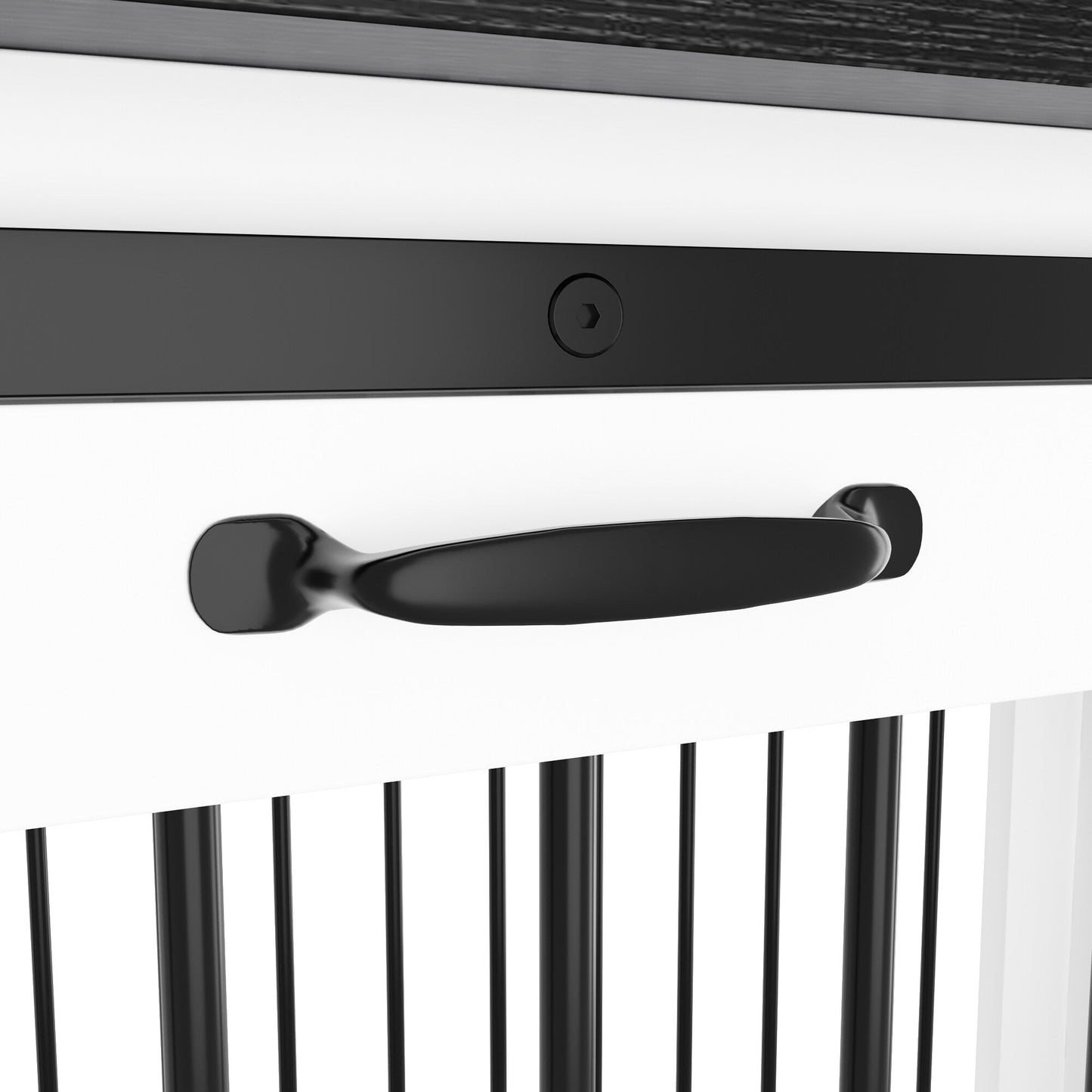 Pet Residence with Iron Tube Reinforcement Stylish & Sturdy Dog Crate