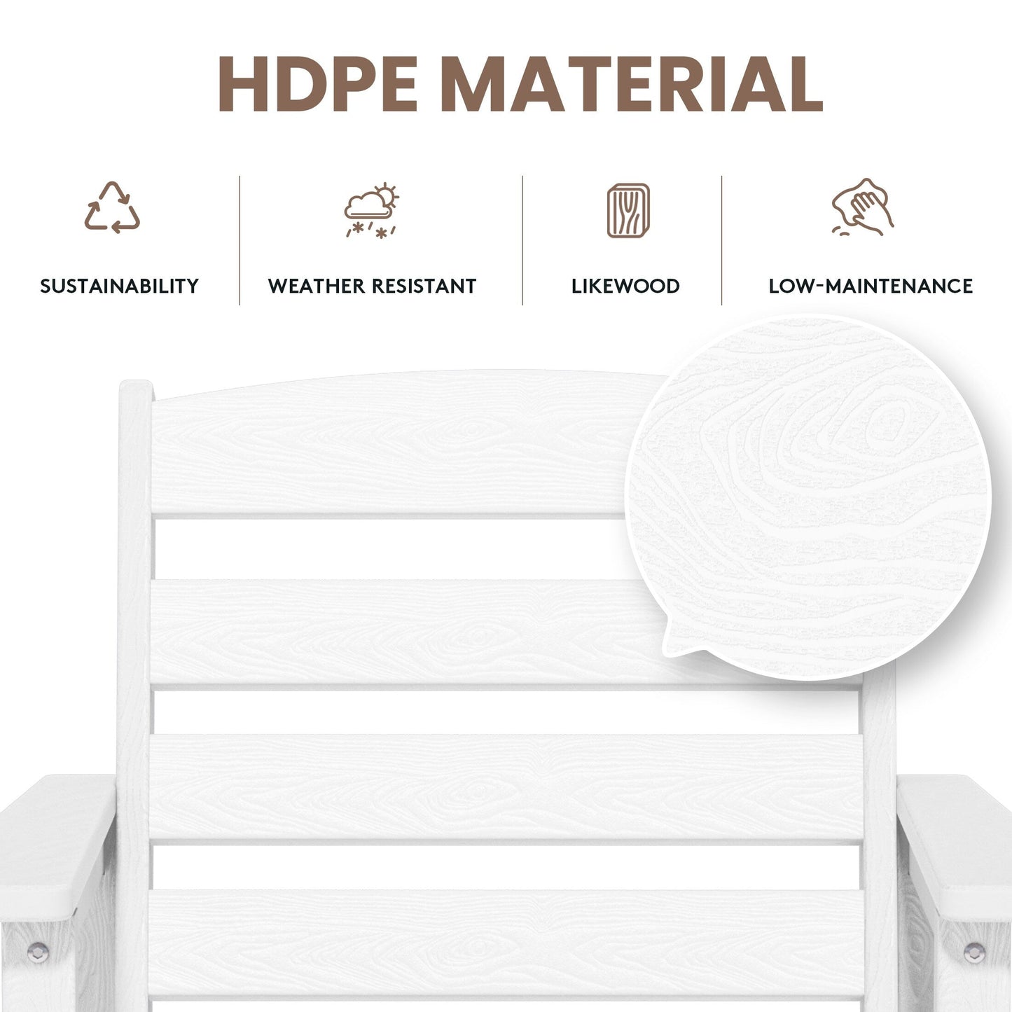 Plastic Tall adirondack Chair Set Of 3-Piece Patio Conversation Set